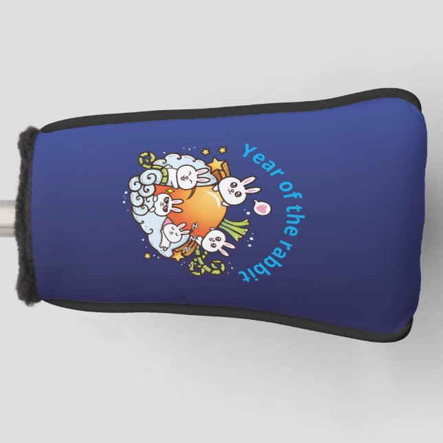 Couvre-club De Golf Housse de tête de golf de la carotte de lapin (Devant)