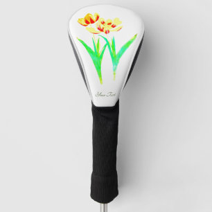 Couvre-club De Golf Housse de tête de golf Fleurs de tulipe