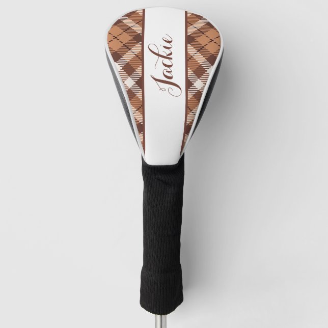 Couvre-club De Golf Housse de tête de golf marron Two Tone (Devant)