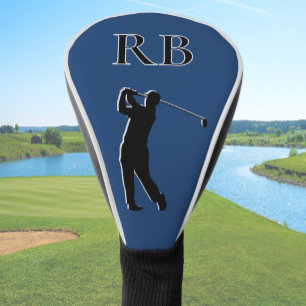 Couvre-club De Golf Housse de tête de golf Monogramme Bleu pour hommes