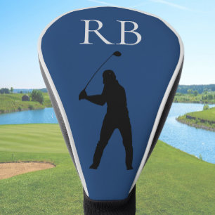 Couvre-club De Golf Housse de tête de golf Monogramme Bleu pour hommes
