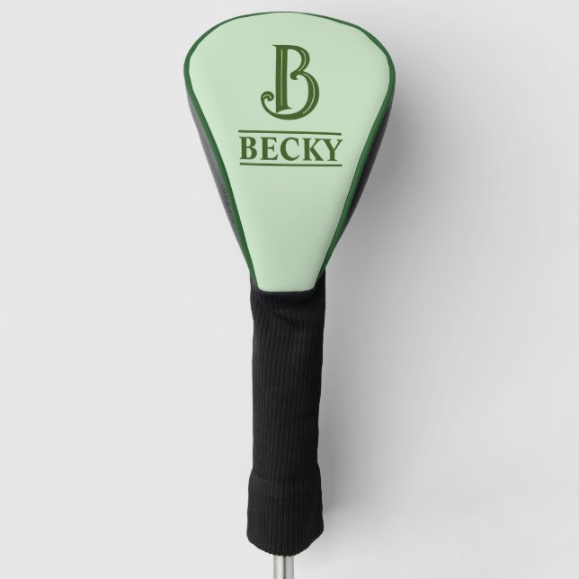 Couvre-club De Golf Housse de tête de golf monogrammée (Devant)