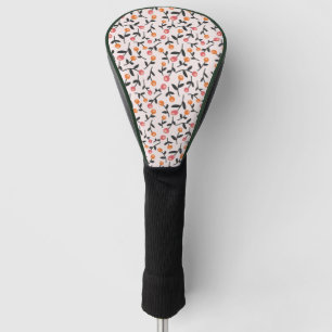 Couvre-club De Golf Housse de tête de golf pour dames florale pêche