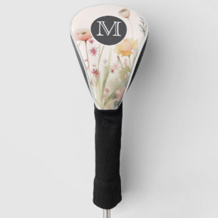 Couvre-club De Golf Housse de tête de golf pour fleurs sauvages aquare