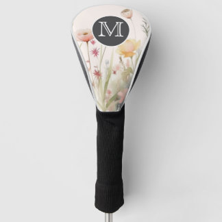 Couvre-club De Golf Housse de tête de golf pour fleurs sauvages aquare