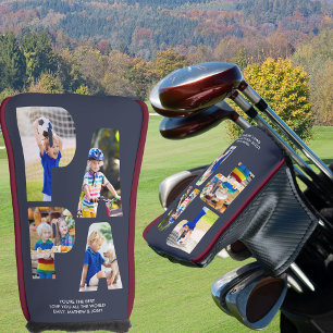 Couvre-club De Golf Housse de tête de putter en forme de lettres décou