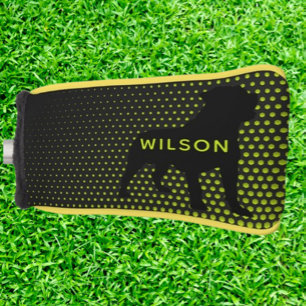 Couvre-club De Golf Housse de tête de putter YELLOW Rottweiler pour go