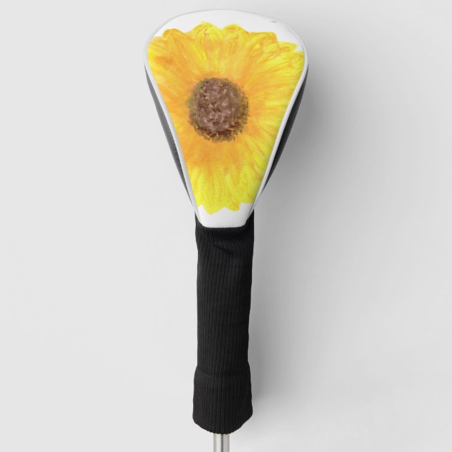 Couvre-club De Golf Housses de tête de golf Tournesol Géant (Devant)