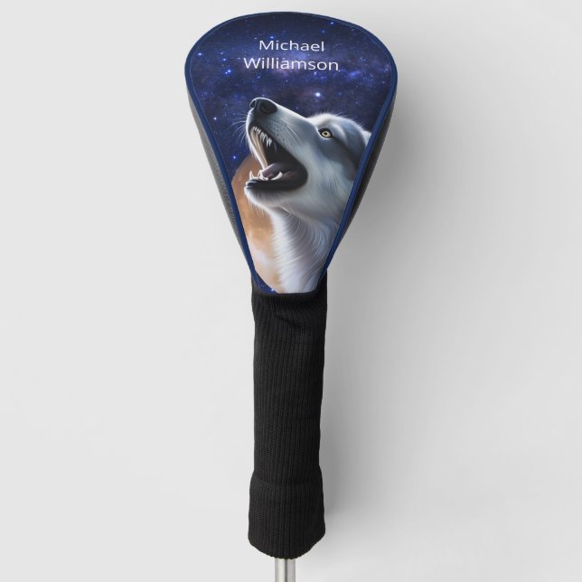 Couvre-club De Golf Howling Wolf Monogramme (Devant)