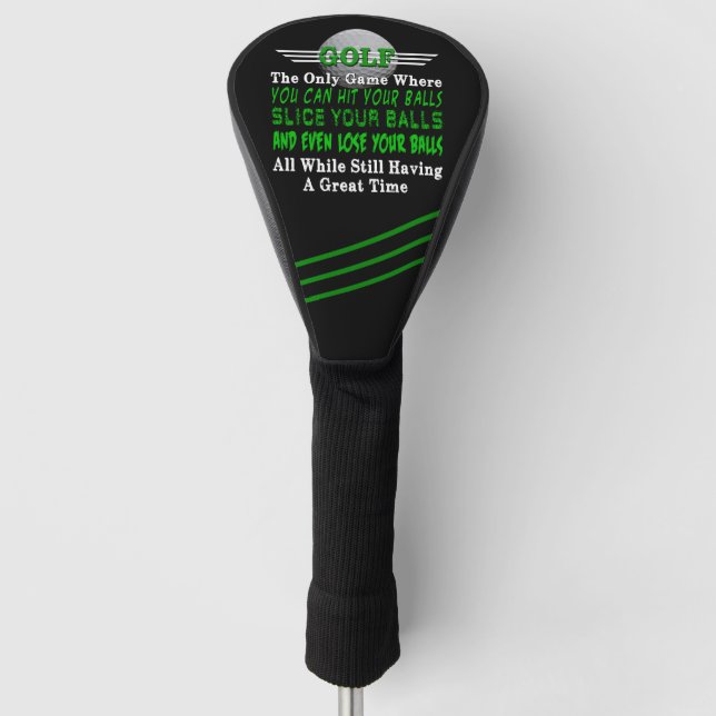 Couvre-club De Golf Humour Golf Balls (Devant)