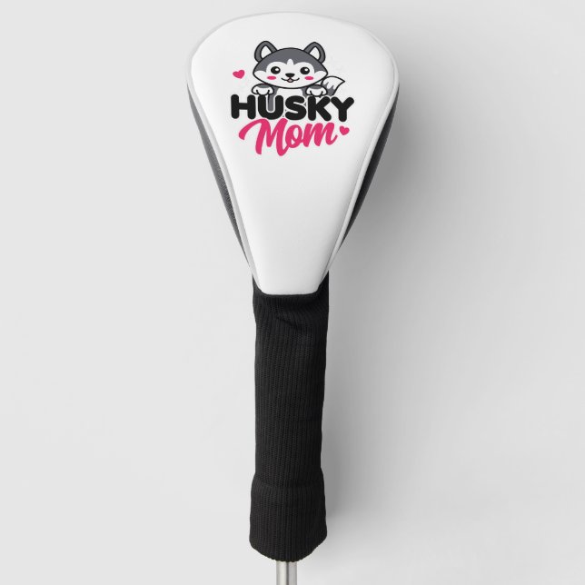 Couvre-club De Golf Husky Chig Maman Cute Kawaii Design (Devant)