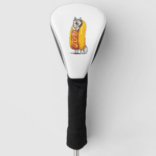 Couvre-club De Golf Husky Hot Dog � Costume de nourriture drôle