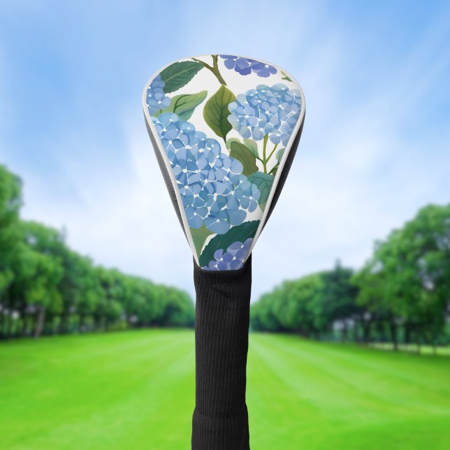 Couvre-club De Golf Hydrangeas Bleus | Buisson Floral Magnifique (Créateur téléchargé)