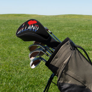 Couvre-club De Golf I Heart Holland superposition sur bk dccnt
