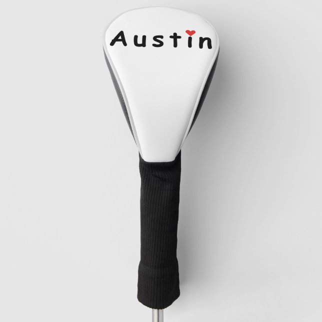 Couvre-club De Golf I Love Austin (Devant)