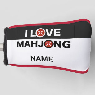Couvre-club De Golf I Love Mahjong O Remplacé avec MJ Flower Golf Cove