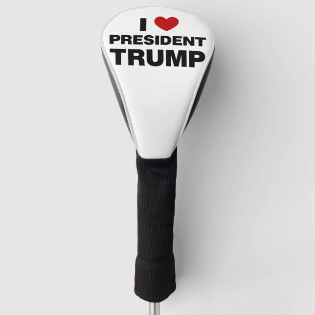 Couvre-club De Golf I Love Président Trump Heart (Devant)