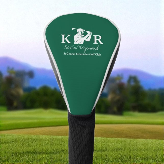 Couvre-club De Golf Icône de golfeur vert (Créateur téléchargé)