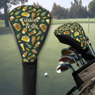 Couvre-club De Golf Icônes de la bière Motif Golf Head Cover