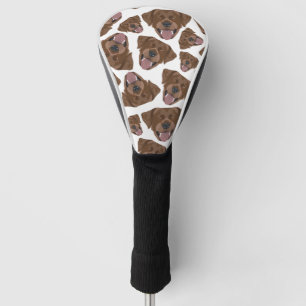 Couvre-club De Golf Illustration chocolat motif sans soucis Labrador