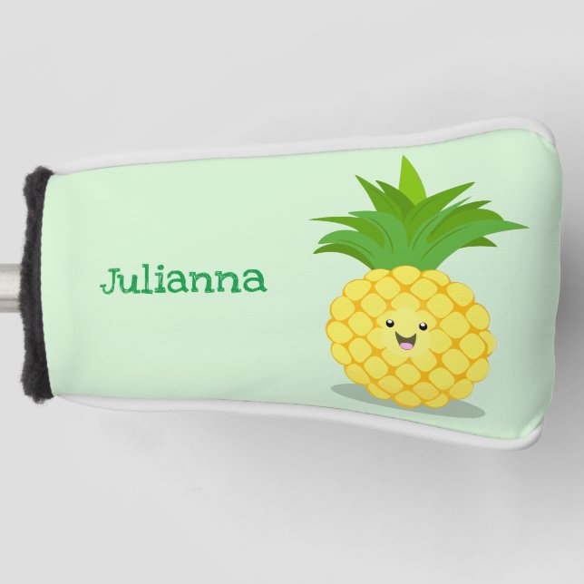 Couvre-club De Golf Illustration d'ananas mignon (Devant)