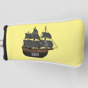 Couvre-club De Golf Illustration de bateau pirate