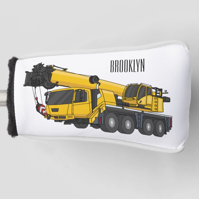 Couvre-club De Golf Illustration de camion de grue (Devant)