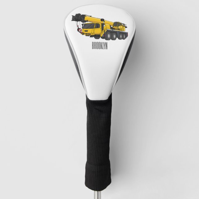 Couvre-club De Golf Illustration de camion de grue (Devant)