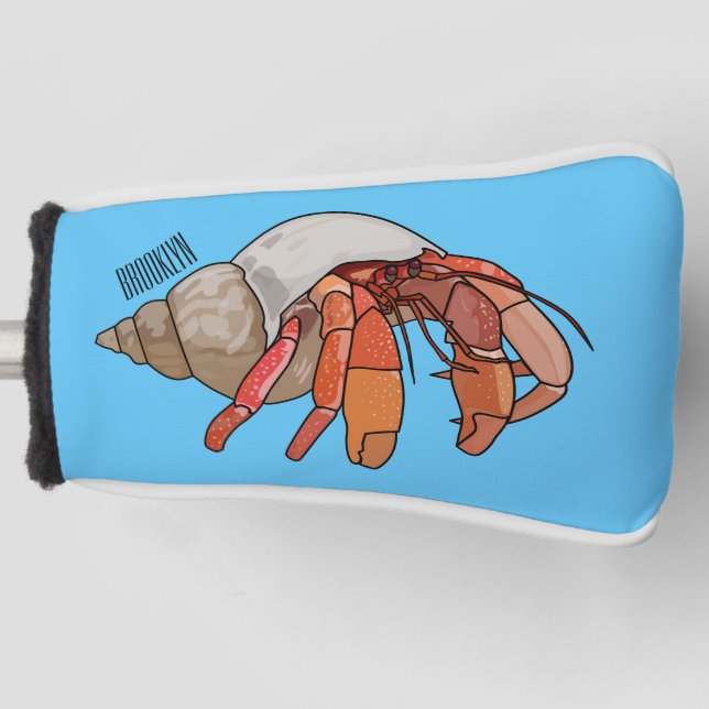 Couvre-club De Golf Illustration de crabe ermite (Devant)