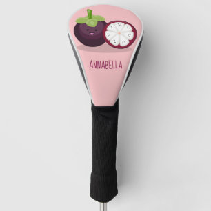 Couvre-club De Golf Illustration de dessin animé de mangoustan violet