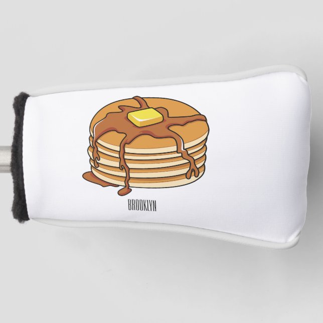 Couvre-club De Golf Illustration de dessin animé de Pancake (Devant)