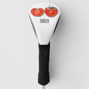 Couvre-club De Golf Illustration de dessin animé de tomate