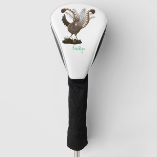 Couvre-club De Golf Illustration de dessin animé d'oiseau-lyre mignon