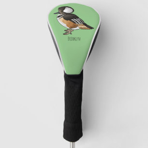 Couvre-club De Golf illustration de dessin animé d'oiseau mergule hupp