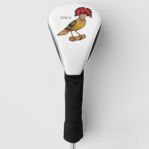 Couvre-club De Golf illustration de dessin animé d'oiseau moucherolle