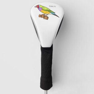 Couvre-club De Golf illustration de dessin animé d'oiseau pinson de Go