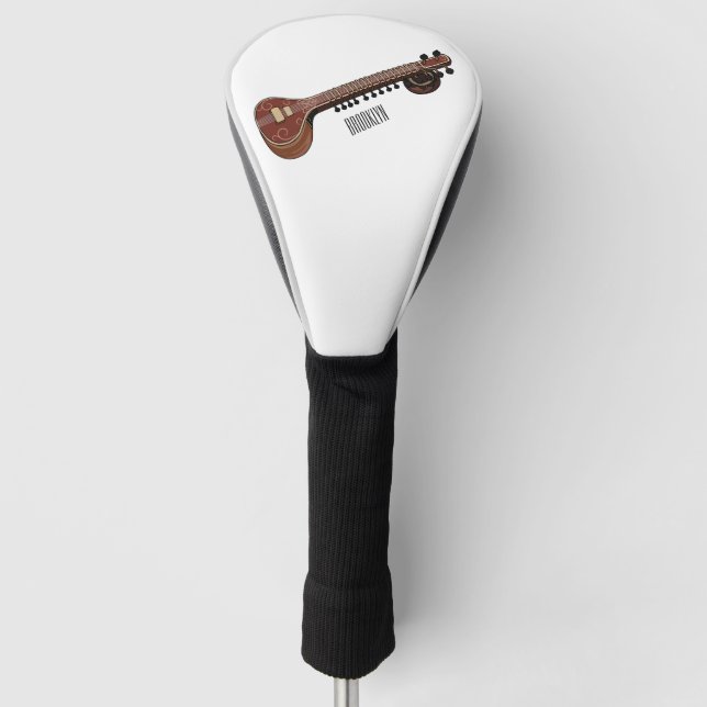 Couvre-club De Golf Illustration de dessin de Sitar (Devant)