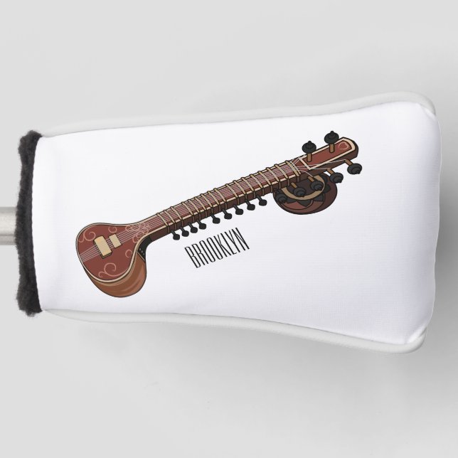 Couvre-club De Golf Illustration de dessin de Sitar (Devant)