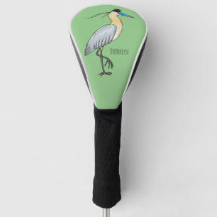 Couvre-club De Golf Illustration de dessin d'oiseau de héron plafonné