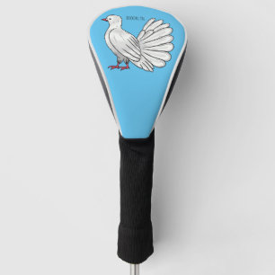 Couvre-club De Golf Illustration de dessin d'oiseau pigeon sauvage
