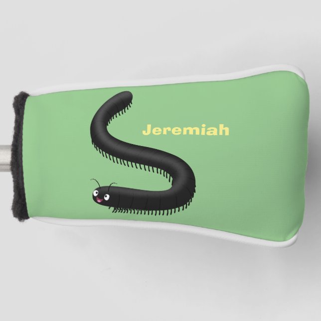 Couvre-club De Golf Illustration de dessin mignon millipede (Devant)