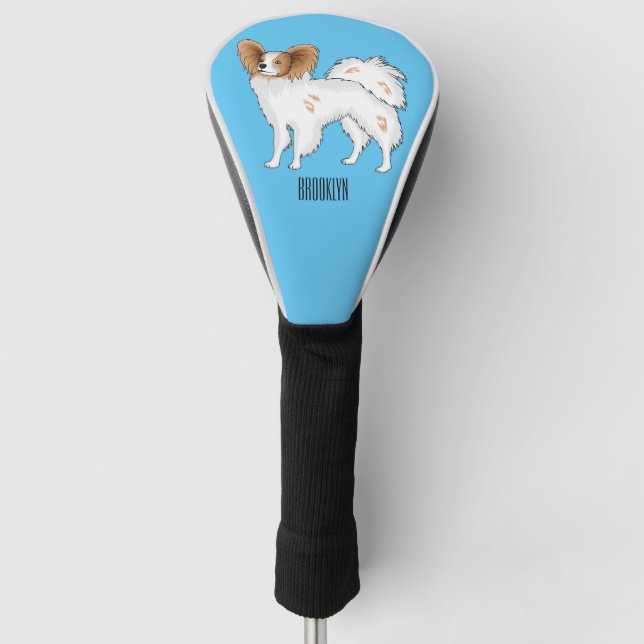 Couvre-club De Golf Illustration de dessin pour chien de Papillon (Devant)