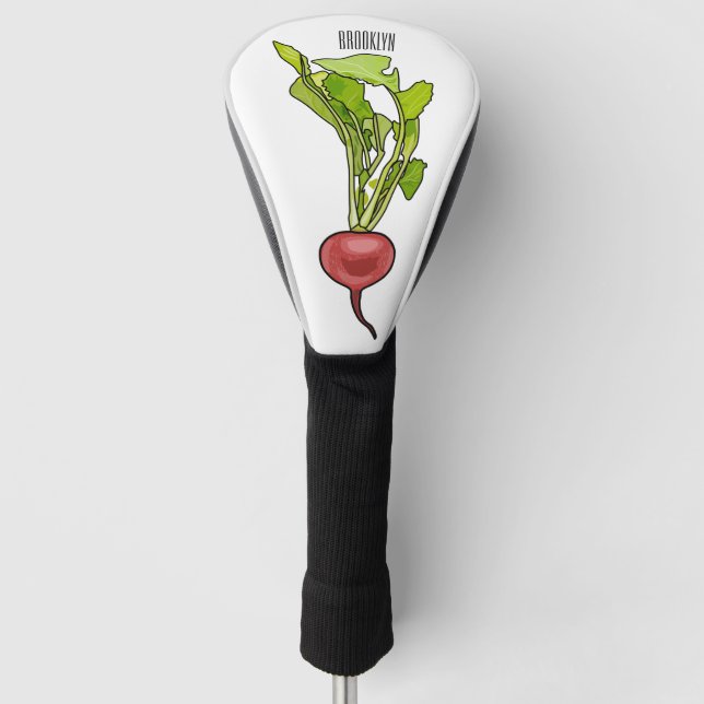 Couvre-club De Golf Illustration de dessin Radish (Devant)