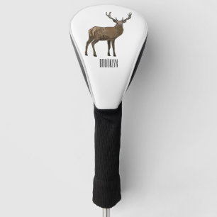 Couvre-club De Golf Illustration de dessin sur le cerf