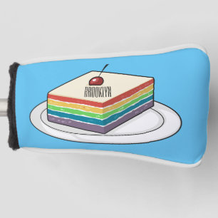 Couvre-club De Golf Illustration de gâteau arc-en-ciel