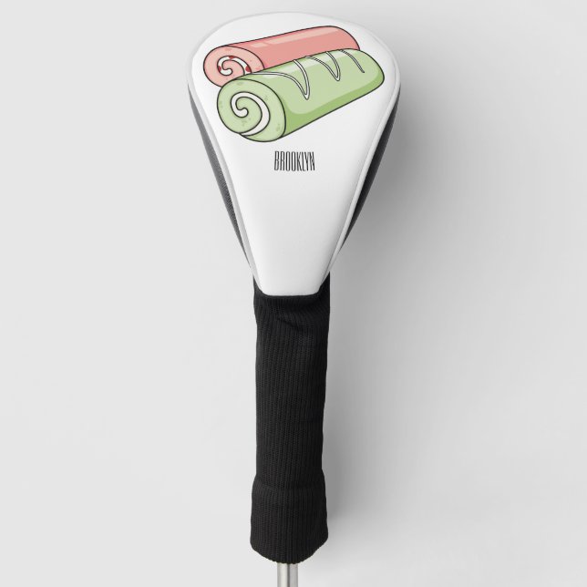Couvre-club De Golf Illustration de gâteau suisse roll / roll (Devant)