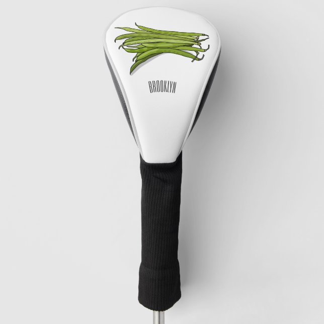Couvre-club De Golf Illustration de haricots verts (Devant)