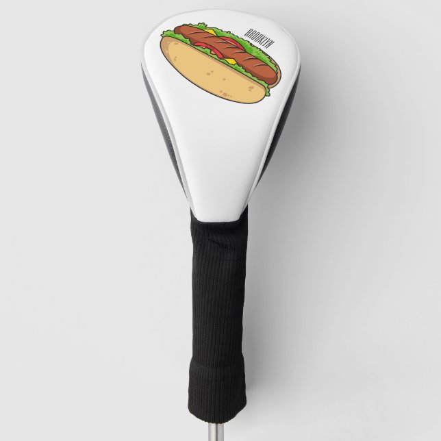 Couvre-club De Golf Illustration de Hot dog (Devant)