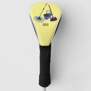 Couvre-club De Golf Illustration de la bande dessinée Broom & mop