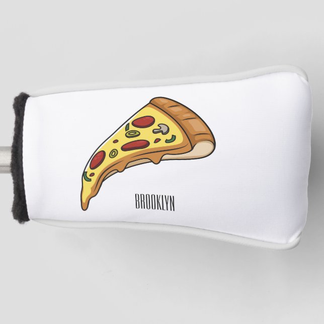 Couvre-club De Golf Illustration de la pizza (Devant)
